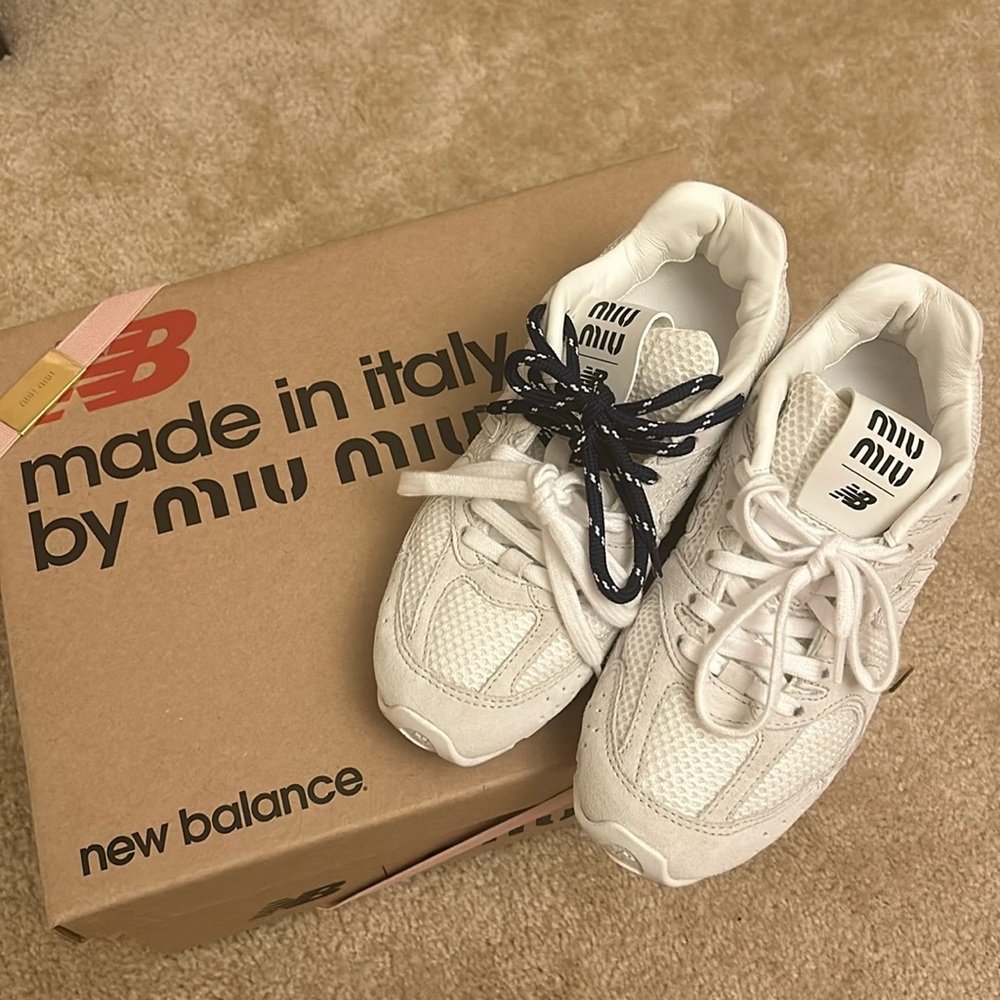 Miu miu new balance white sneaker